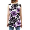 Square Collar Tank Top Women Print Tank Tee Casual Loose Fit Sleeveless Shirt