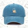 A Vintage Washed Cap Featuring Coffee Time Suitable for Both Men And Women This Solid Baseball Hat Is Perfect for All Season