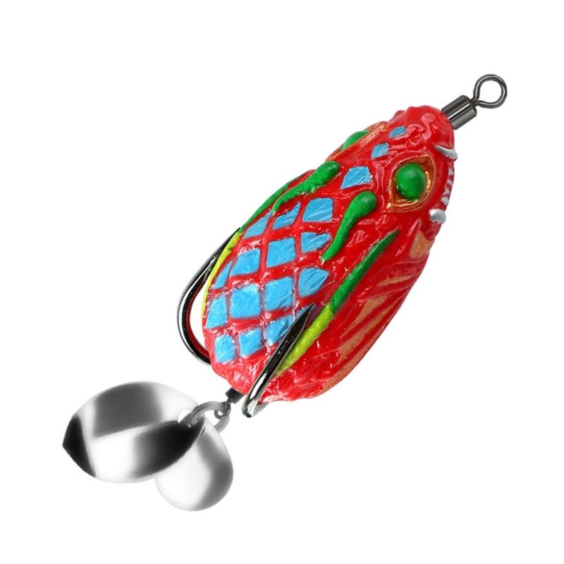 

Soft Frogs Baits for Freshwater 4cm 5.8g Ray Frogs Crankbait Lures for Blackfish PVC Frogs Lures Multiple Color Optional