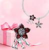 Trendy Red Monster Flower Charm Bracelet 925  Silver Adjustable Hypoallergenic Diy Fine Jewelry