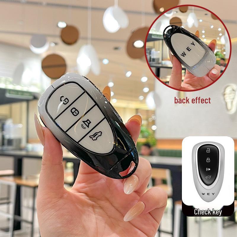 

2025 Wey Blue Mountain Key Case for Gaoshan 8/9, Mocha Hi4, Latte Metal Shell.