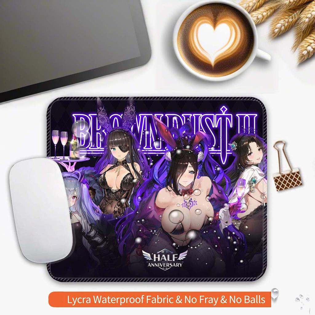 Anime B_Brown Dust II Mouse Pad Small Gaming Mousepad Gamer Non-Slip Edge Standard MousePads PC Compact Stitched Office Mousemat