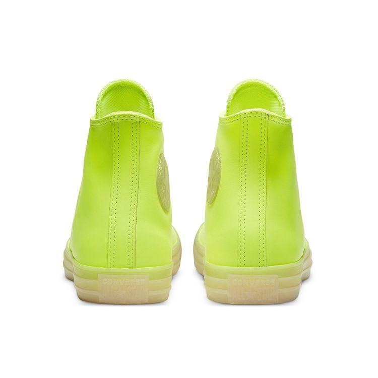 Converse Chuck Taylor All Star Neon Leather High Top Unisex Sneakers Neon-Yellow 166567C