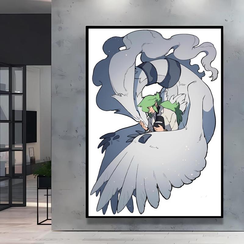 Hot Anime Poster Pokemon Akari Arceus Cartoon Character Picture High Quality Canvas Children's Room Home Decoration Paintings
