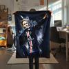 Football Player Neymar,pattern Flannel Blanket, High Quality Comfortable for All Seasons, Home Decor, Warmth and Comfort, Perfect for Gifts.