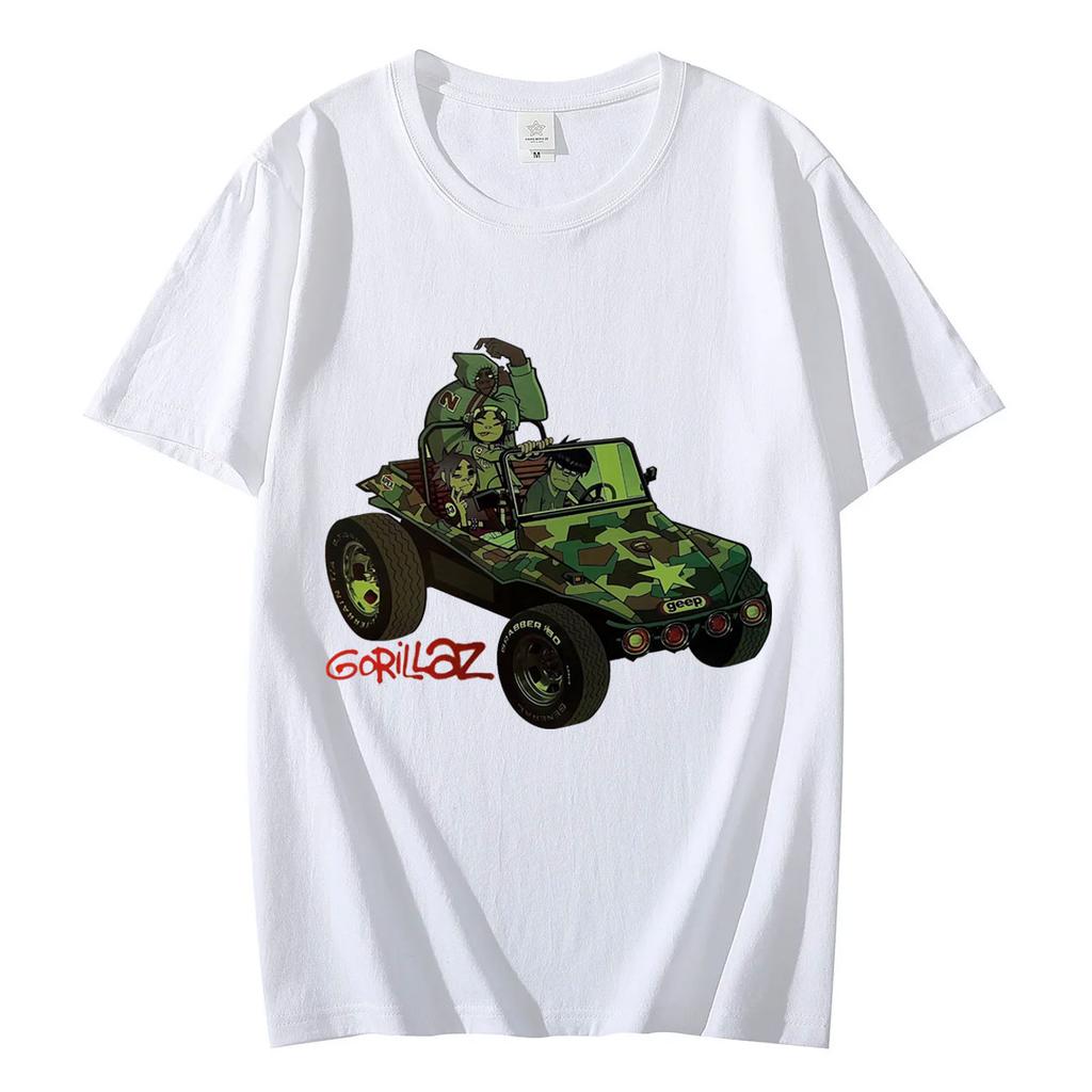 Trend Band Gorillaz Album Graphic T Shirts Harajuku Cartoon Oversized Tshirt Unisex Fashion Hip Hop Vintage Tshirts Streetwear