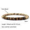 Noter Natural Wooden Bracelet Unisex Grade A Emperor Stone Braclet Coconut Bead Braslet Meditation Yoga Jewelry Accessories