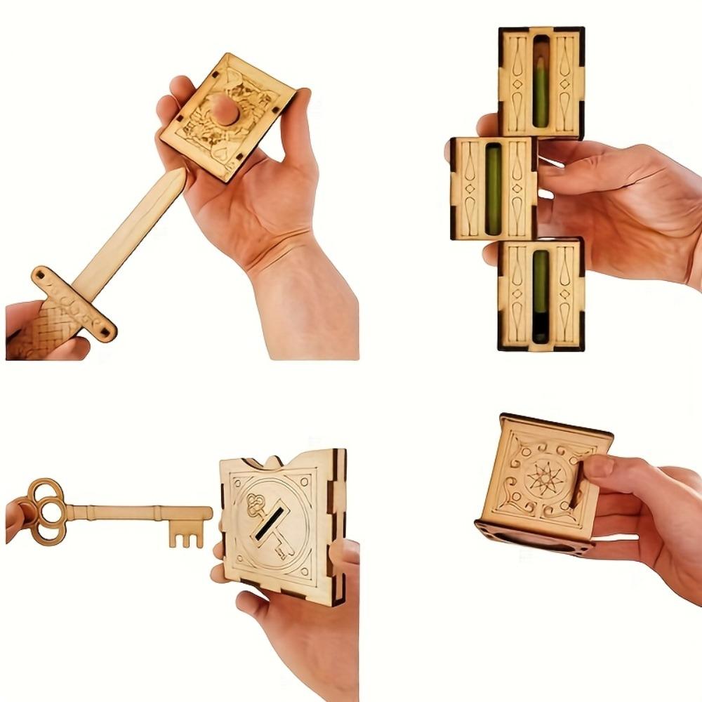 3D Puzzles Magic Kit for Adults Magic Tricks Model Kit Handcrafted Wooden Building Kit Desk Magic Gift for Men Women Kids