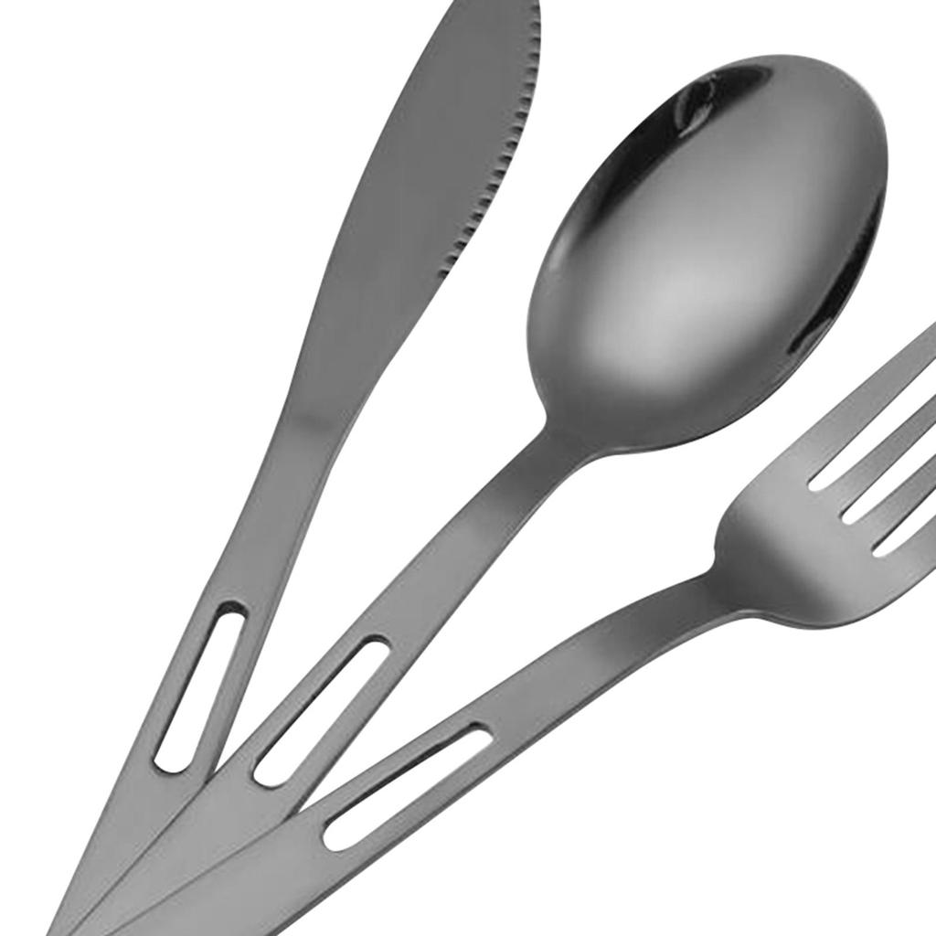 Camping Cutlery Set Spoon Fork Set Flatware for Hiking Travel Party
