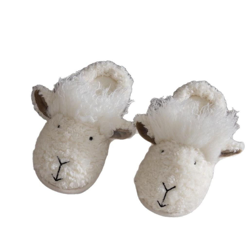 Women's Warm Non-Slip Sheep Root Cartoon Plush Slippers