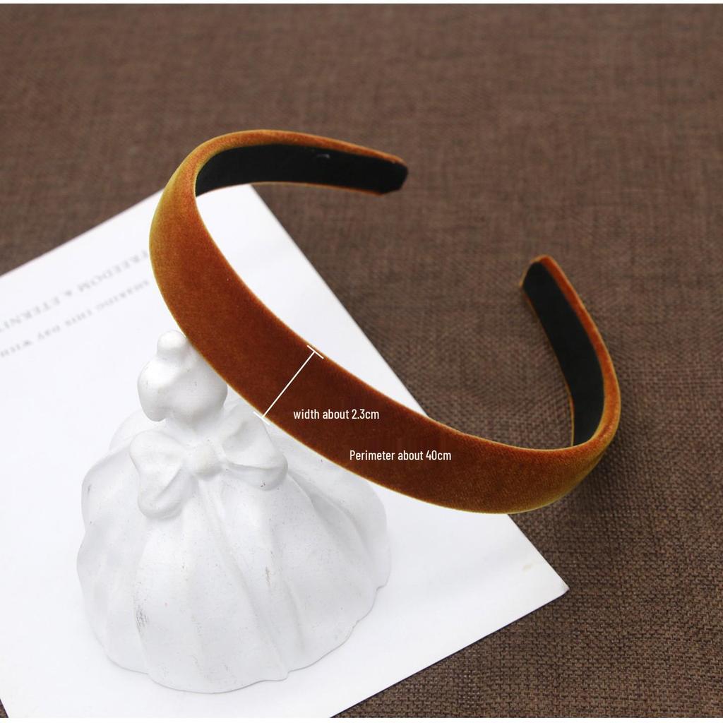 Women's 2cm Wide Corduroy Velvet Headband, Simple & Elegant Hair Accessory