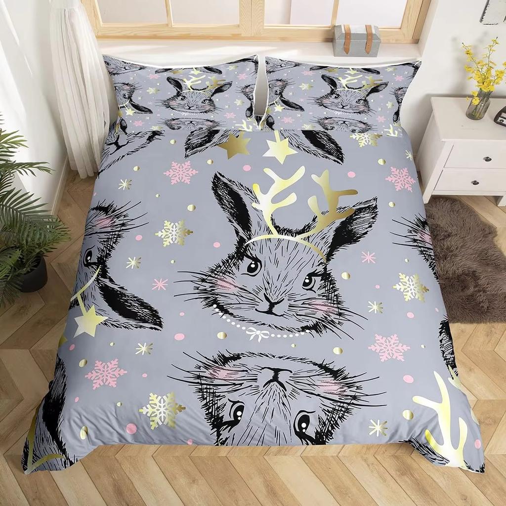 Colorful Easter Egg Down Comforter Set Bedding Set 3-piece Duvet Cover Set
