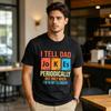 I Tell Dad Jokes Funny Dad Joke Shirt Men Vintage Science Periodic Table Graphic Tee Casual Cot