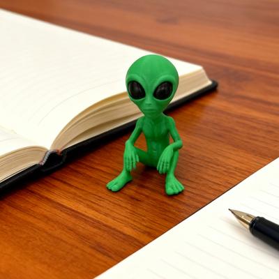 Mini Alien Ornament Sci-fi Alien Figurine Funny Sitting Alien Statue Planter Decoration for Garden Home Desktop Decor Alien Lovers Gift