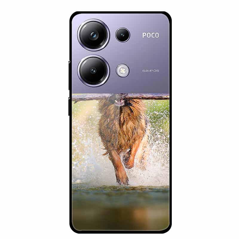 Colorful Aesthetic Tempered Glass Phone Case for Redmi 12 5G & POCO M6 PRO