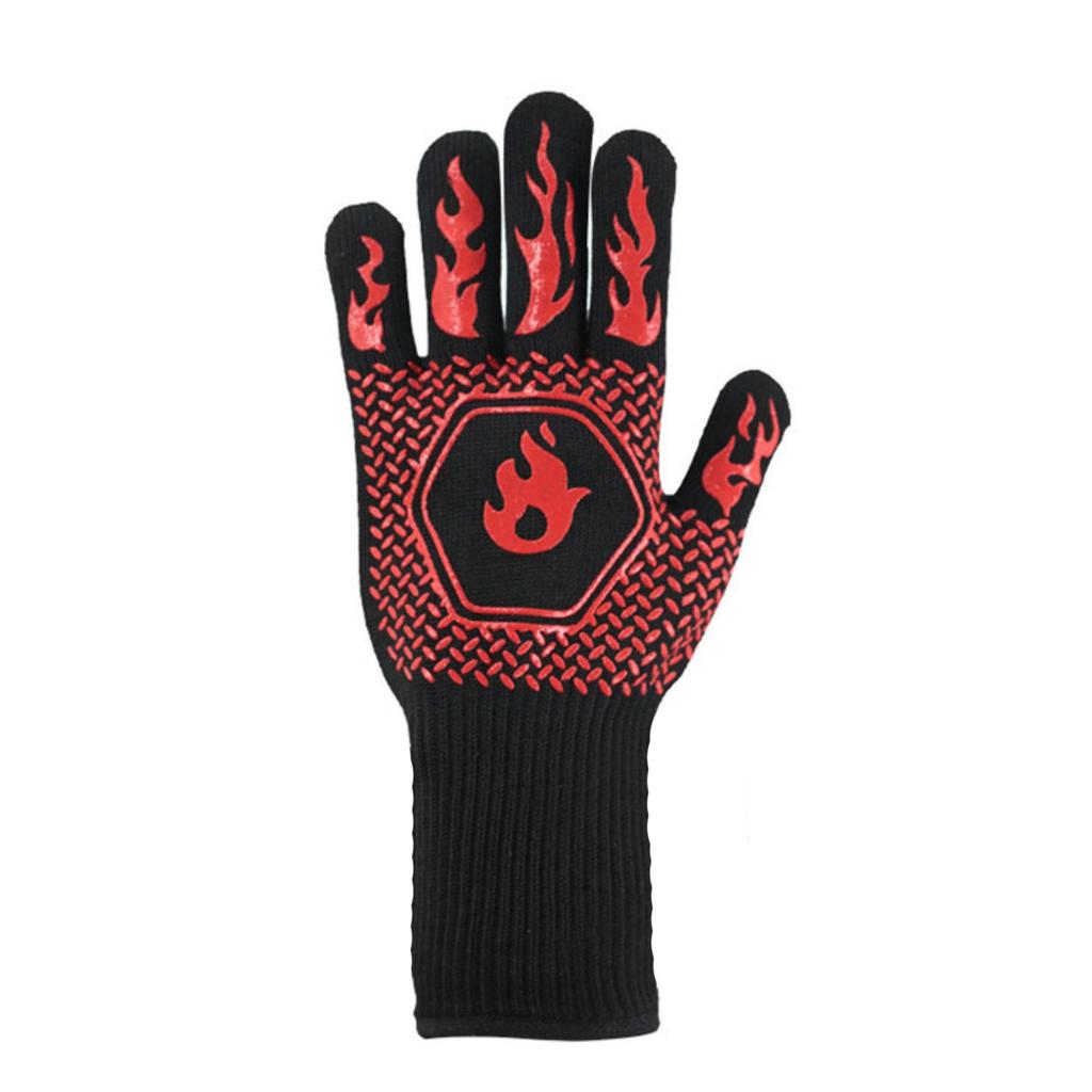 Silikonové rukavice na grilování odolné vysokým teplotám Mikrovlnná trouba Průmyslové pracovní rukavice pro vysoké teploty 500-800 stupňů BBQ