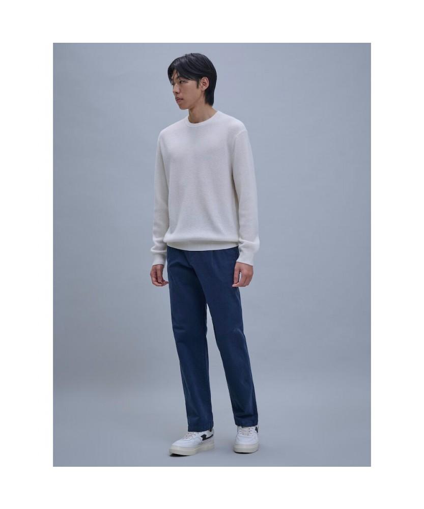 SHIFT.G Semi Wide Brushed Cotton Pants Navy