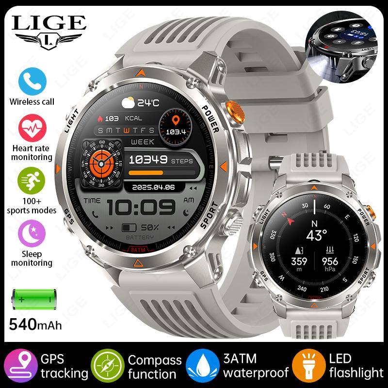 

New Professional GPS Track Sports Smartwatch Outdoor RIDE Run Compass Altimeter 3ATM Fitness Bracelets 540mAh Watches Built-in GPS серый