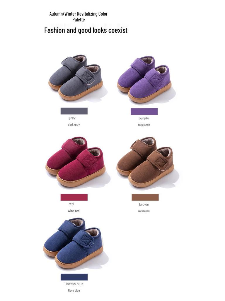 2025 New Windproof Non-Slip Winter Slippers for Men & Women: Warm Indoor/Outdoor Cotton Shoes