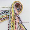 Corda di Cotone Intrecciata Tricolore 8mm: Tessitura Fatta a Mano DIY Decorazioni per Abbigliamento Etnico e Lacci per Scarpe