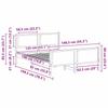 Bed Frame with Headboard Black 135 x 190 cm Fabric