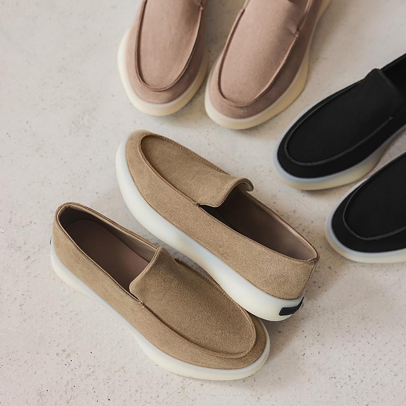 New Arrival Men Casual Shoes Handmade Leather Mens Loafers All-match Moccasins Stylish Slip On Boat Shoes Simple Business Shoes
