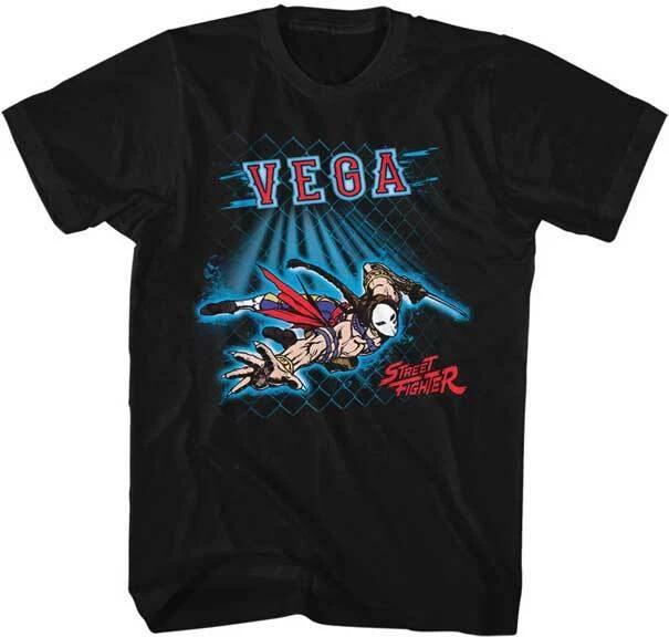 Street Fighter Video Game Vega Flying Fight Move Fence Background Men s T Shirt XL