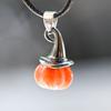 1PC Halloween Crystal Pendant Pumpkin Wizard Witch Hat Ornament Amethyst Rose Quartz Red Agate Aventurine Stone Jewelry Gift