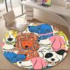 1PC Dogs Pets Office Round Area Rug, Mat Suitable For Office, Under Office Chairs Bedroom Living Room Home Decor, Room Deco