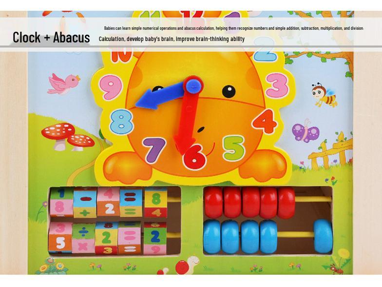 Wooden Toddler Push Walker Car with Adjustable Speed - Multifunctional Educational Toy