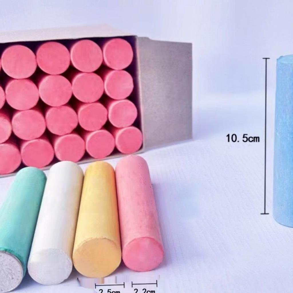 20 Pcs Thick White Marine Chalks: Large, Colored, with Steel & Wood Pipe - Free Shipping