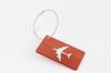 Aluminium Alloy Aircraft Luggage Tag with Name Travel Luggage Tag ID Card Anti-lost Solid Colour Travel Accessories