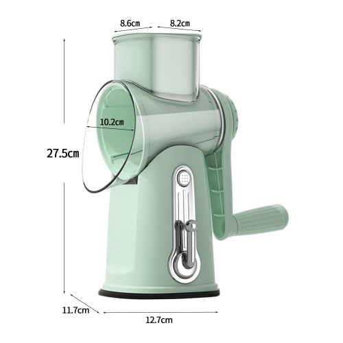 Desirable [Supervised by a Professional Chef] 5-in-1 Rotating Slicer with 5 Replacement Blades, Vegetable Cutter, Stainless Steel Blade, Chopper, Grat
