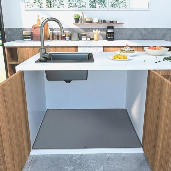 Sink Mat Moisture-Proof Tear-Resistant Waterproof Silicone Mat Leakage Corrosion Multipurpose under Sink Protection