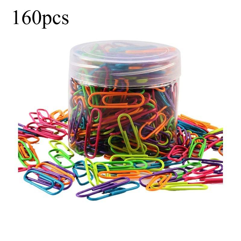 28mm Colored Metal Paper Clip Creative Bookmark Office Stationery Cartoon Anti Rust Pin Return Type Needle