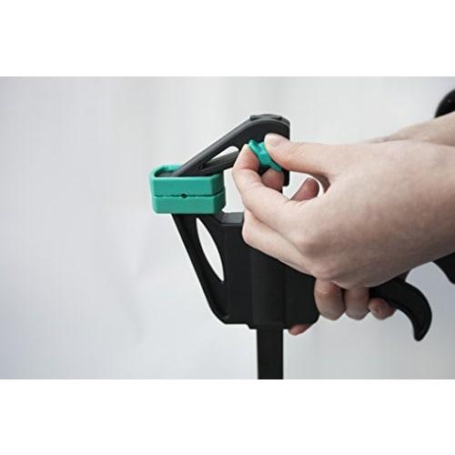 Kakuri Sangyo KAKURI Bar Clamp, 300mm, Ratchet Type, Curved Surface Compatible, V-Groove/Non-Slip Pad, Tightening, Spreading, Gripping, Clamping, DIY