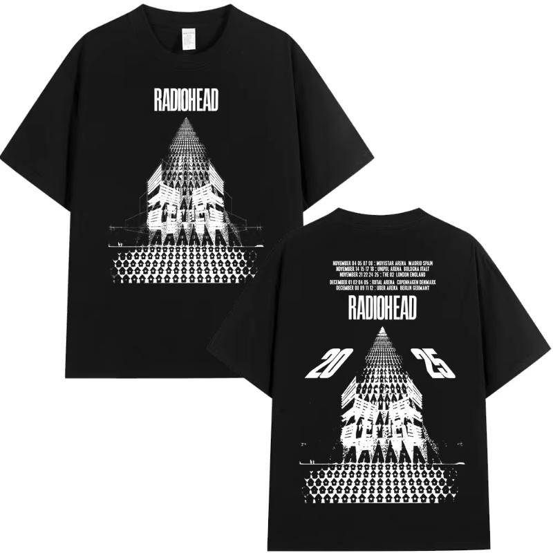 

Radiohead Return To The Road European Tour 2025 T Shirt Fashion Rock Band T-shirts Men Women Cotton Oversized T-shirt Streetw... 5XL різнокольоровий