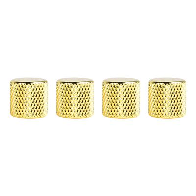 4 stk Elektrisk Gitar Knotter Sett Metall Potensiometerhette Volum Tone Kontroll for Bass Gull
