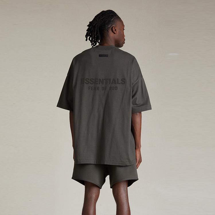 Fear of God Essentials V Neck T-Shirt Ink Men Tops Black 125SP244210F