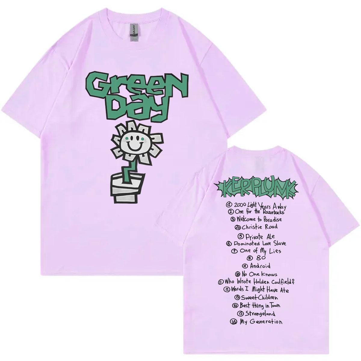 

Rock Band Green Day Kerplunk Album Merch Tshirts Men Women Clothing Fashion Hip Hop T Shirt Summer Casual Short Sleeve Tshirt L