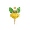 Ballet Girl Brooch Pin for Women Fashion Angel Wings Design Rhinestone Decoration Sweater Accessories Clothing Fastener