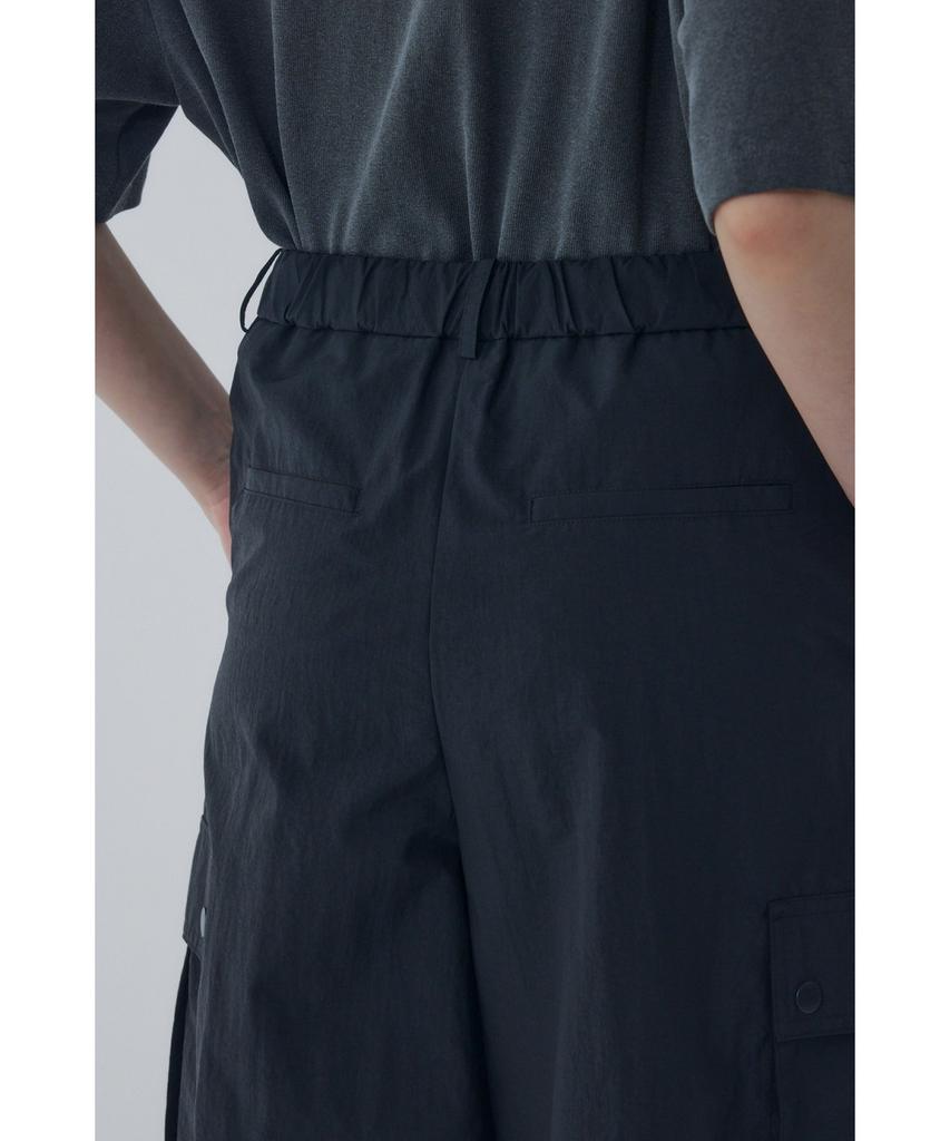 Bobeu String Detail Nylon Cargo Pants_Black 7156230010