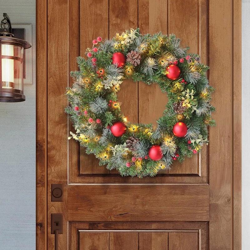 Front Door Wreath Comfortable Xmas Wreath Christmas Ball Wreath Unique For Hotel Office Front Door