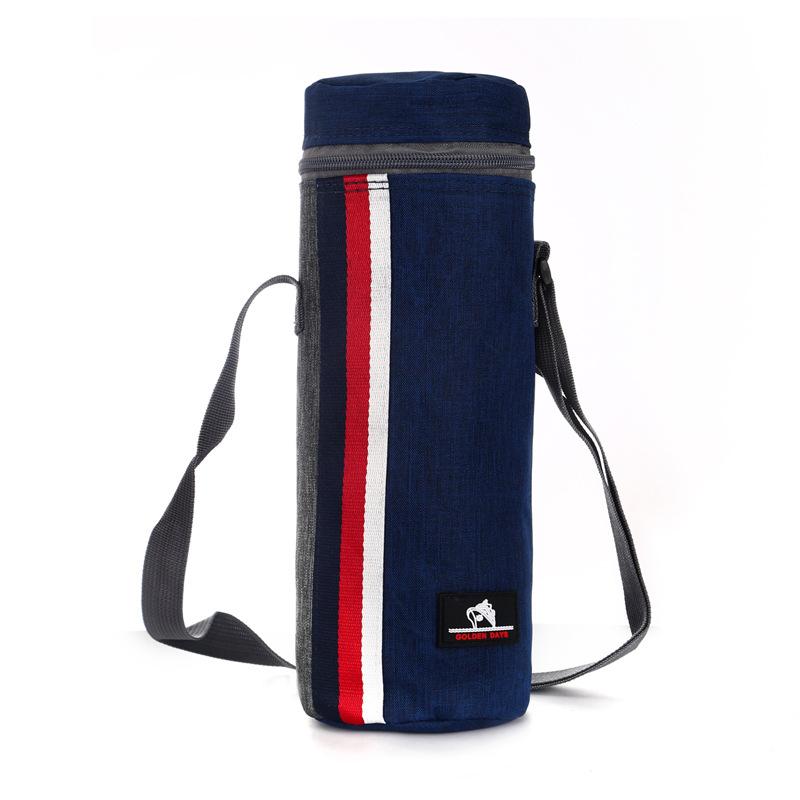 2L Portable Oxford Cloth Circular Insulated Bottle Cooler Bags Camping Accessories Insulated Water Bottle Bag