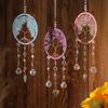 Light luxury tree of life dream catcher crystal stone hand-woven handicrafts wind chimes Nordic ins wind room decoration