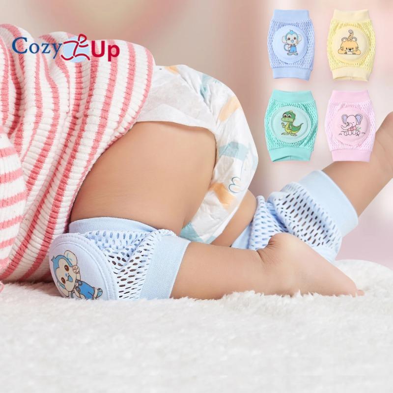Cozy Up 4 Pairs Children's Breathable Mesh Knee Guards Baby Kneecap Infant Crawl Walking Sports Elbow Protector Kneepad for Kids Body Support