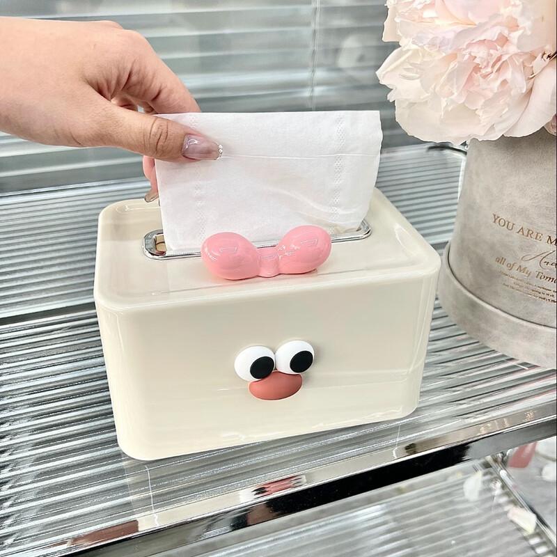 LILANG Candy Series Rabbit Desktop Spring Tissue Box