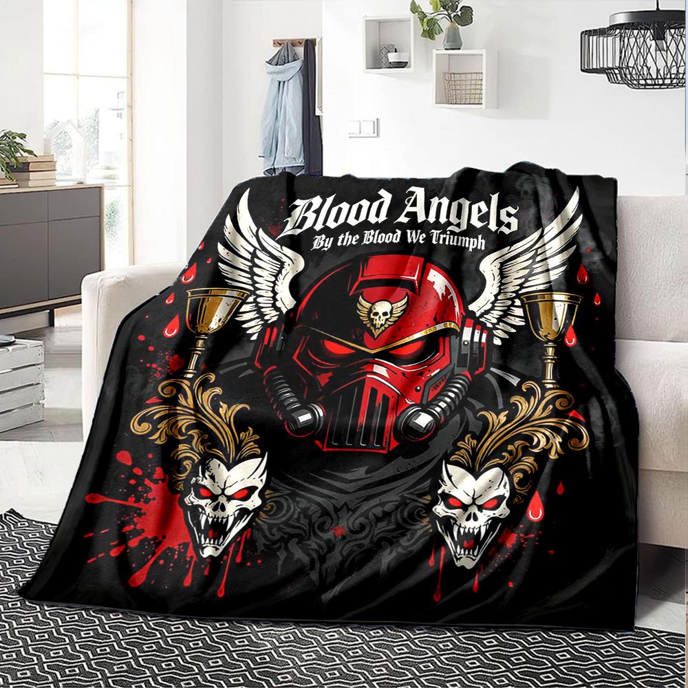 Koc z nadrukiem w tematyce Warhammer 40k - Idealny na kanapę, łóżko, podróż i do użytku na zewnątrz | Można prać w pralce, przytulny i trwały.