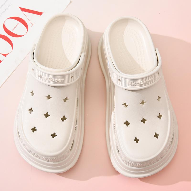 

Hole shoes women s summer new home wear non-slip deodorant slippers outdoor casual wear-resistant high-value sandals 36-37 білий