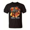 T-shirt Unisex Streetwear Vintage JHell Yeah Slogan Spinosaurus Dinosauro Cotone Maglietta Unisex Oversize Harajuku Girocollo Top Largo